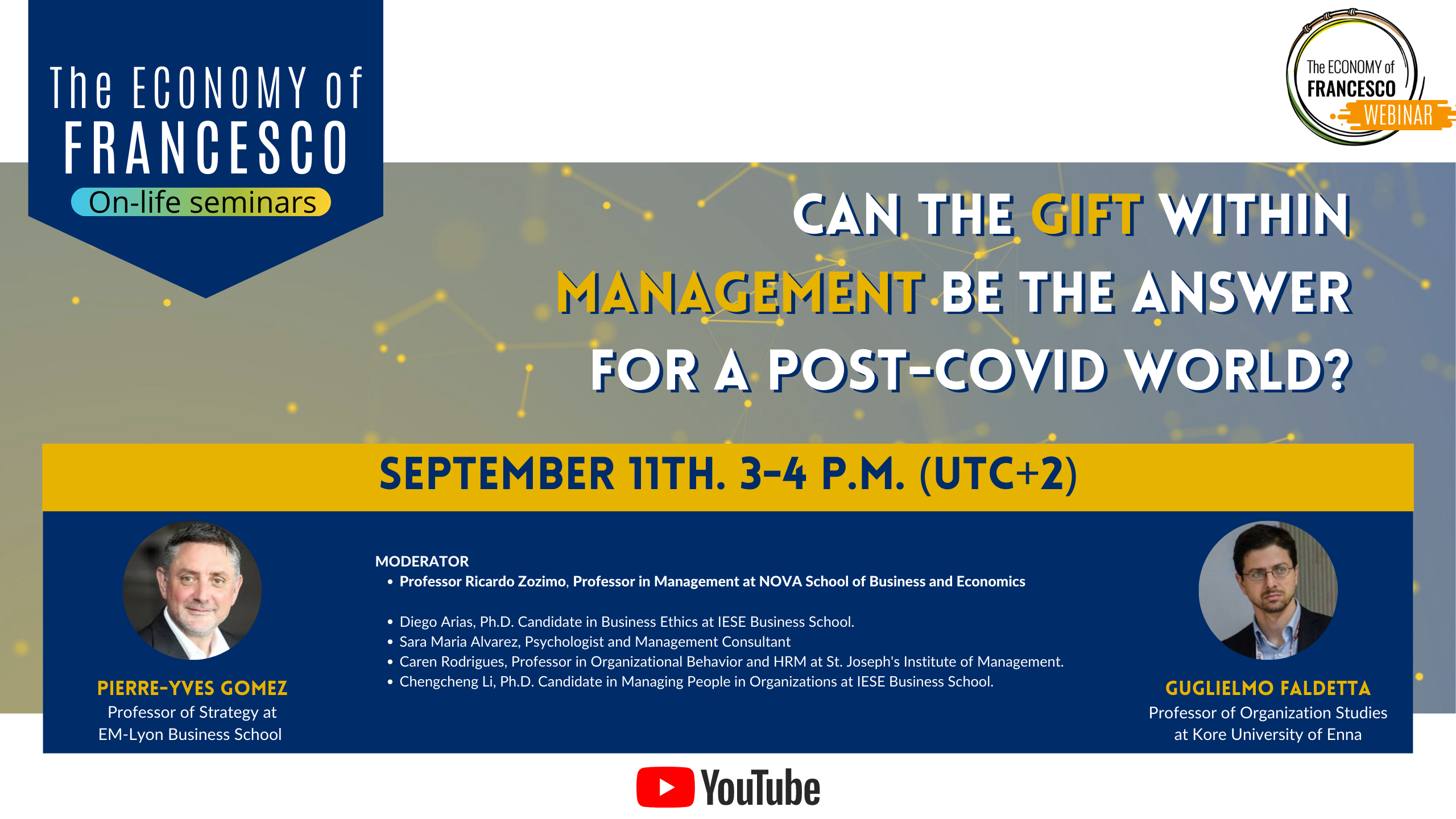#EoF On-life Seminar: Can the gift within management be the answer for a Post-Covid world?